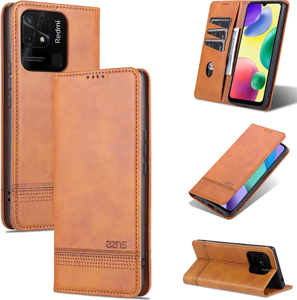 Custodia Viaggio Xiaomi Redmi 10C Pelle | Flip Case con Stand Video