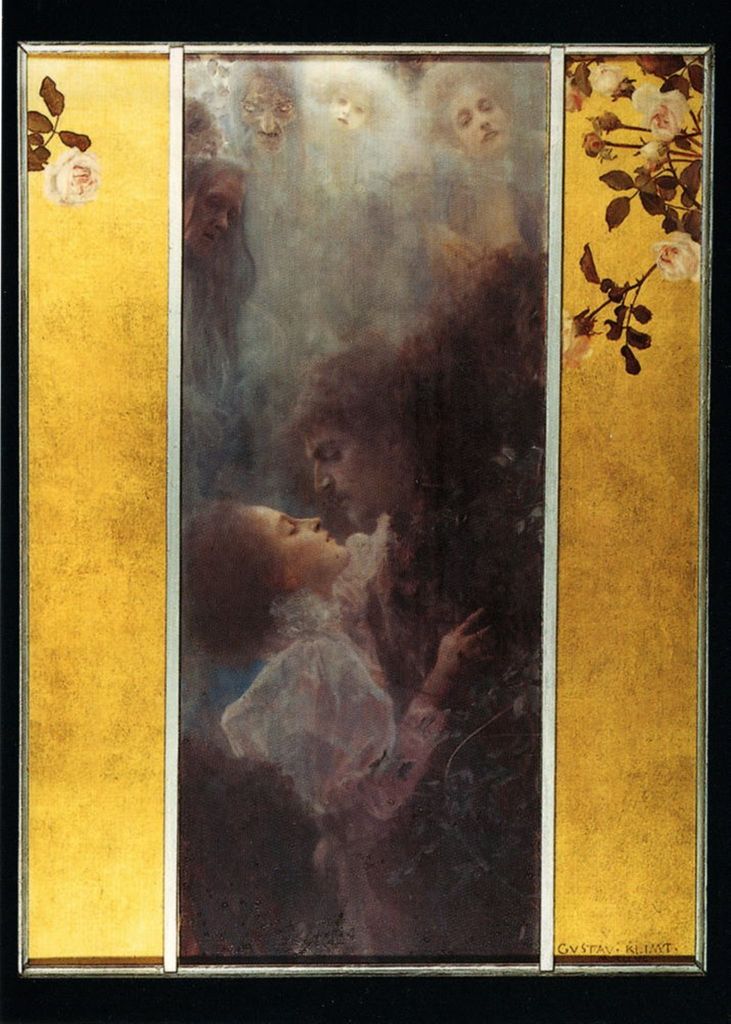 Kunstkarte Gustav Klimt "Liebe"