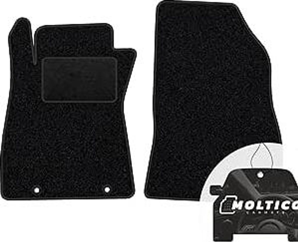 moto-MOLTICO Vorne Fußmatten Auto Velours Autoteppiche Schwarz Automatten Set 2-teilig passend für Nissan Pulsar 2014-2018