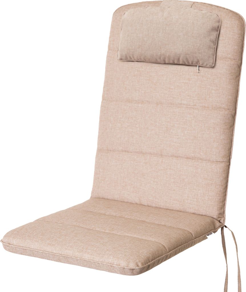 Gartenstuhlauflage „Antonia“ – 50×48×73 cm mit Kopfkissen – wetterabweisend & bequem | Liegenauflage, Polster, Sofa, Rutschfeste Schich |...