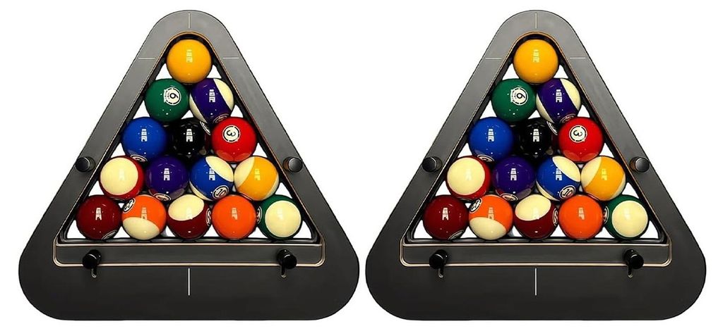 1/2 Stück Billardständer, professioneller dreieckiger rautenförmiger Billardkugelhalter, universell für 8/9 Kugeln, Positionierungsständer, Bi...