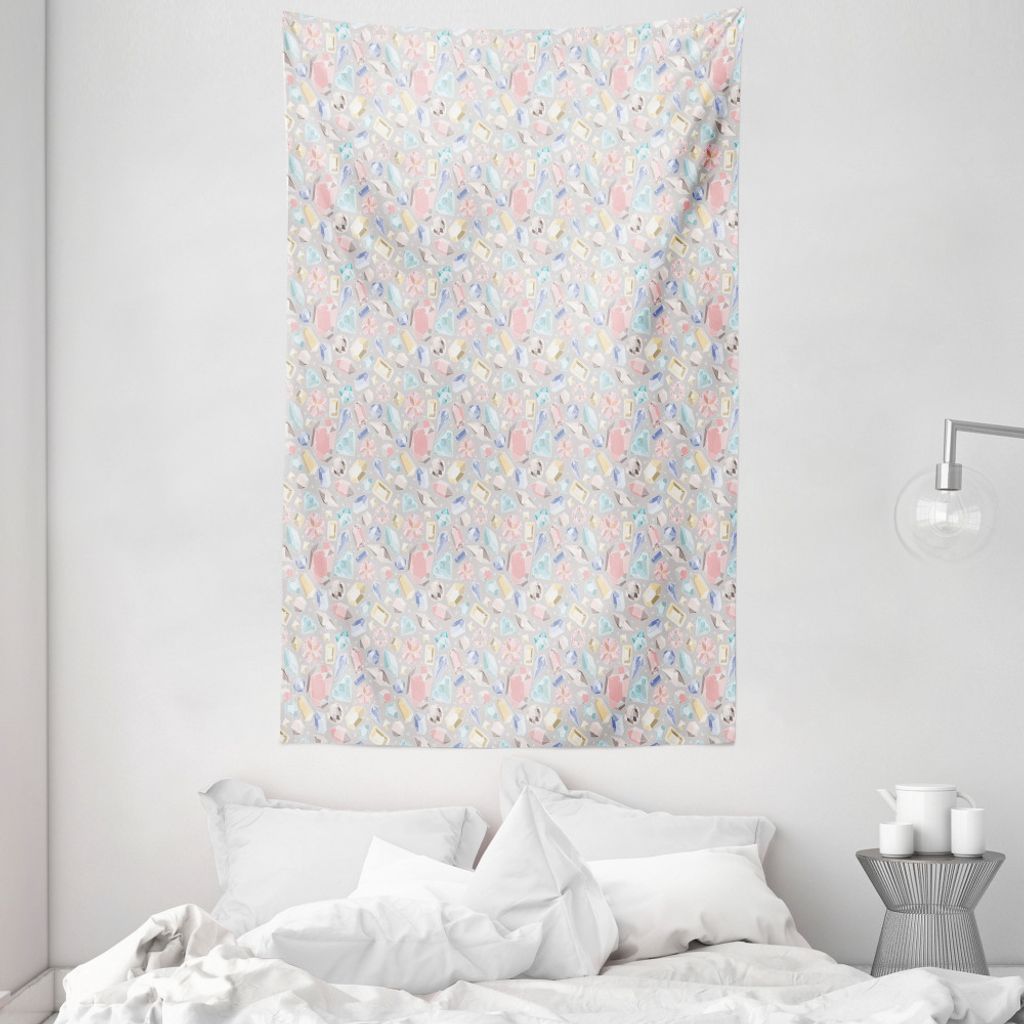 ABAKUHAUS Diamanten Wandteppich und Tagesdecke, Pastell Verschiedene Rocks aus Weiches Mikrofaser Stoff Waschbar ohne Verblassen Digitaldruck, 140 ...