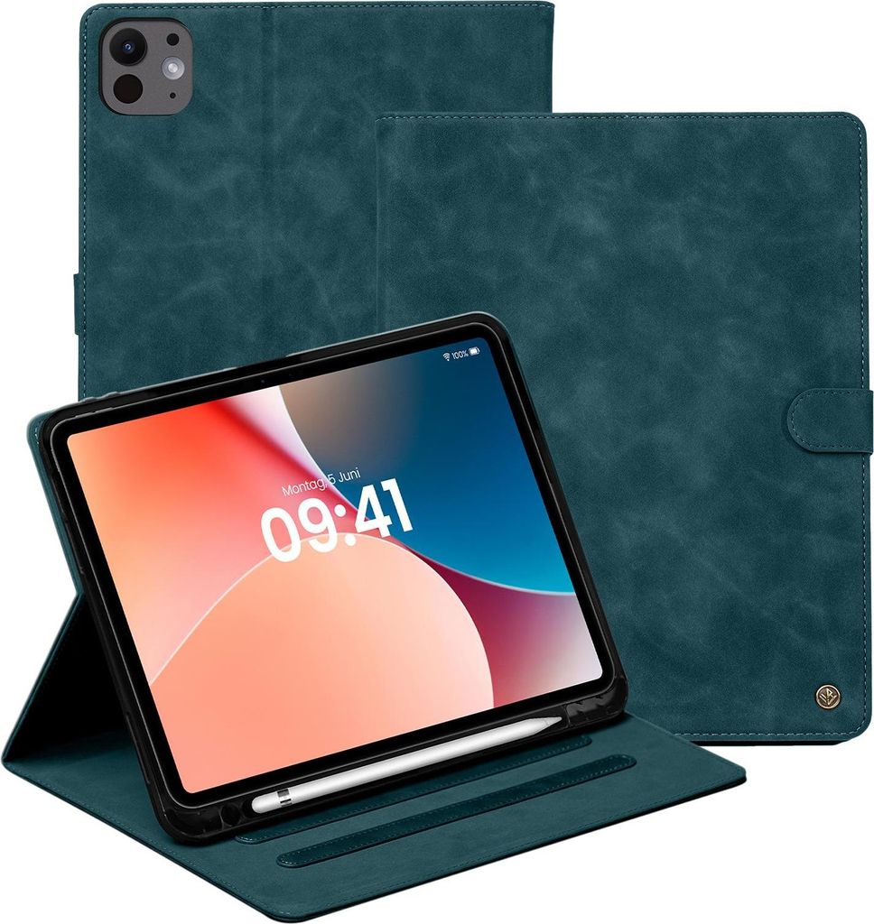 LBH Tablet Schutzhülle für Apple iPad Pro 8. Gen (M5) 2025 11 Zoll Cover Case Schutz Tablet Farbe: Petrol