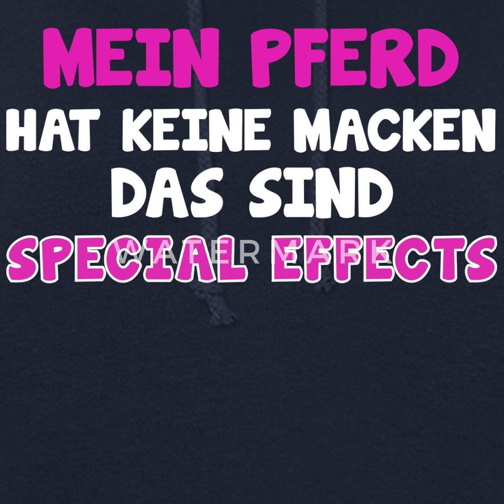 Spreadshirt Mein Pferd Hat Keine Macken Lustig Geschenk Reiter Pferdespruch Damen Hoodie, S, Navy