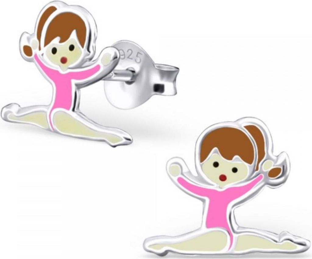Kinder Ohrstecker Silber Ohrringe Ballerina / Ballett-Tänzerin