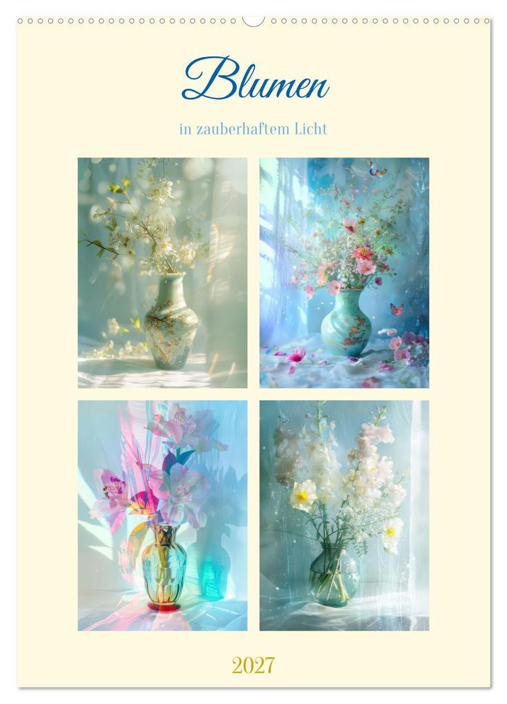 Blumen in zauberhaftem Licht (Wandkalender 2027 DIN A2 hoch), CALVENDO Monatskalender