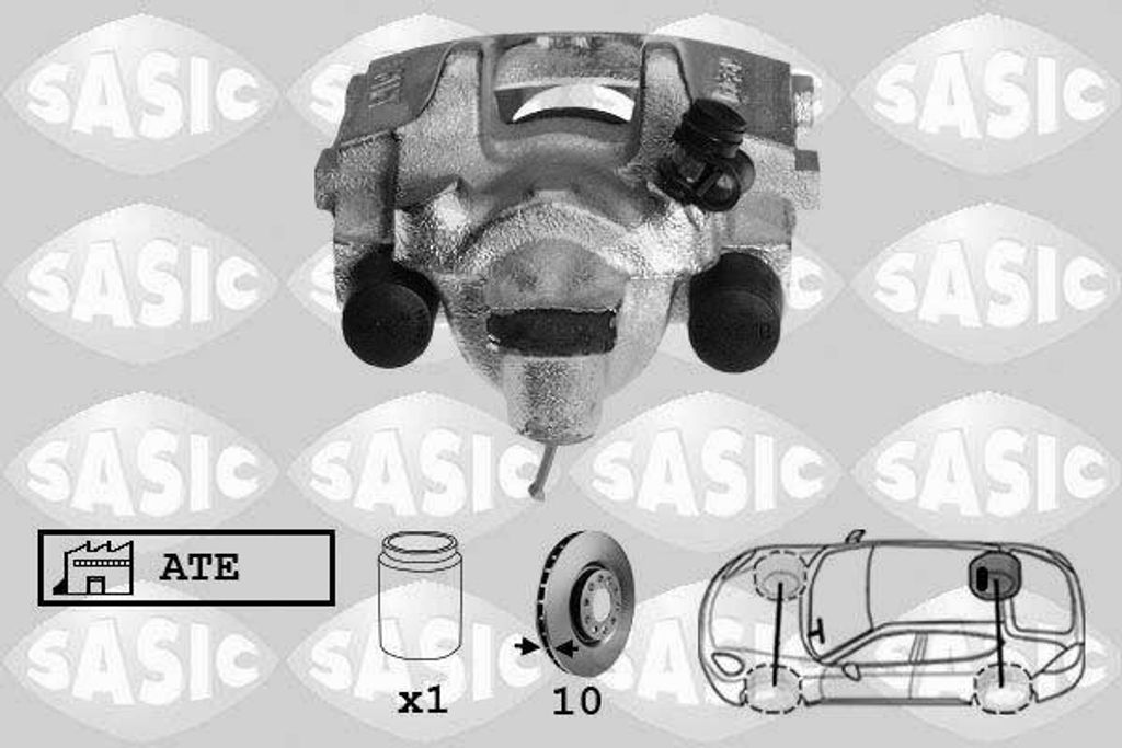 SASIC 6500003 Bremssattel OE 9566932480 kompatibel mit 806, Zeta, Ulysse, Evasion