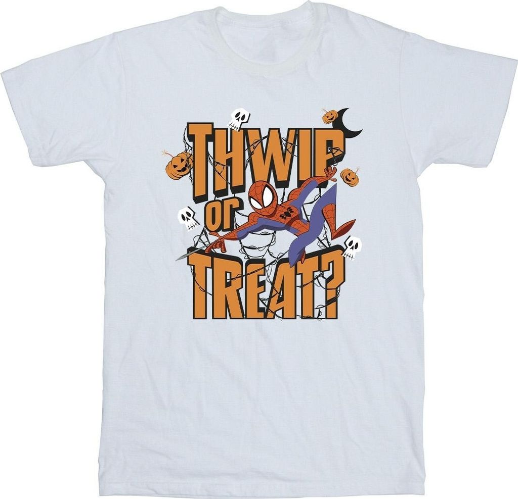 Marvel - "Thwip Or Treat" T-Shirt für Herren BI38308 (L) (Weiß)