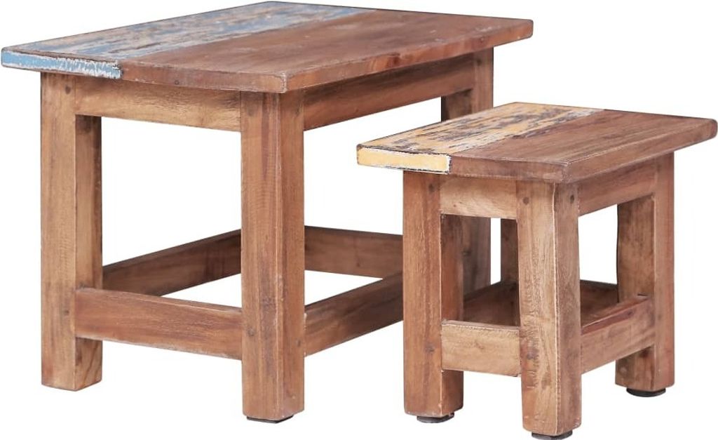 Satztische 2 Stk. Massives Mahagoniholz