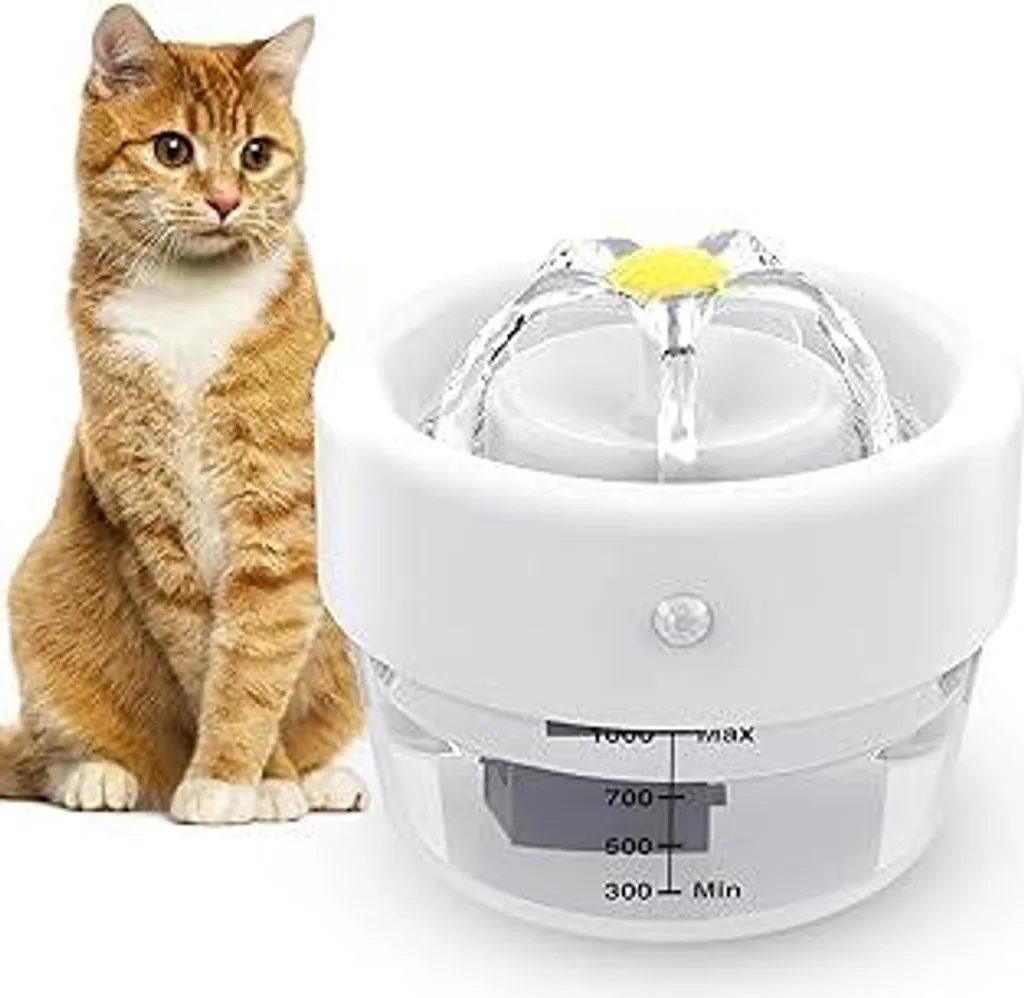 Fontana per Gatti Design Ultra Silenzioso - Senza Fili 1L con Sensore