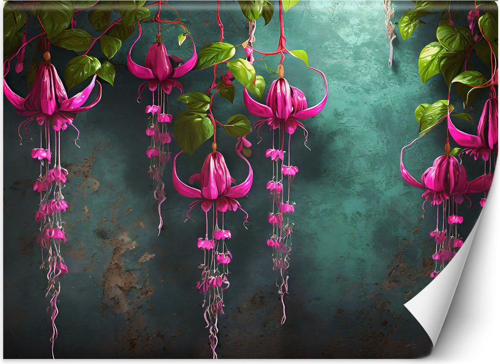 Vlies fototapete Hängende Glyzinienblüten 400x280 cm Feeby Lila inkl. Kleber einfache Montage