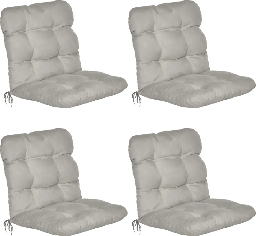 Set 4 Cuscini Beautissu Flair NL 100x50x8cm per Sedie Schienale Basso