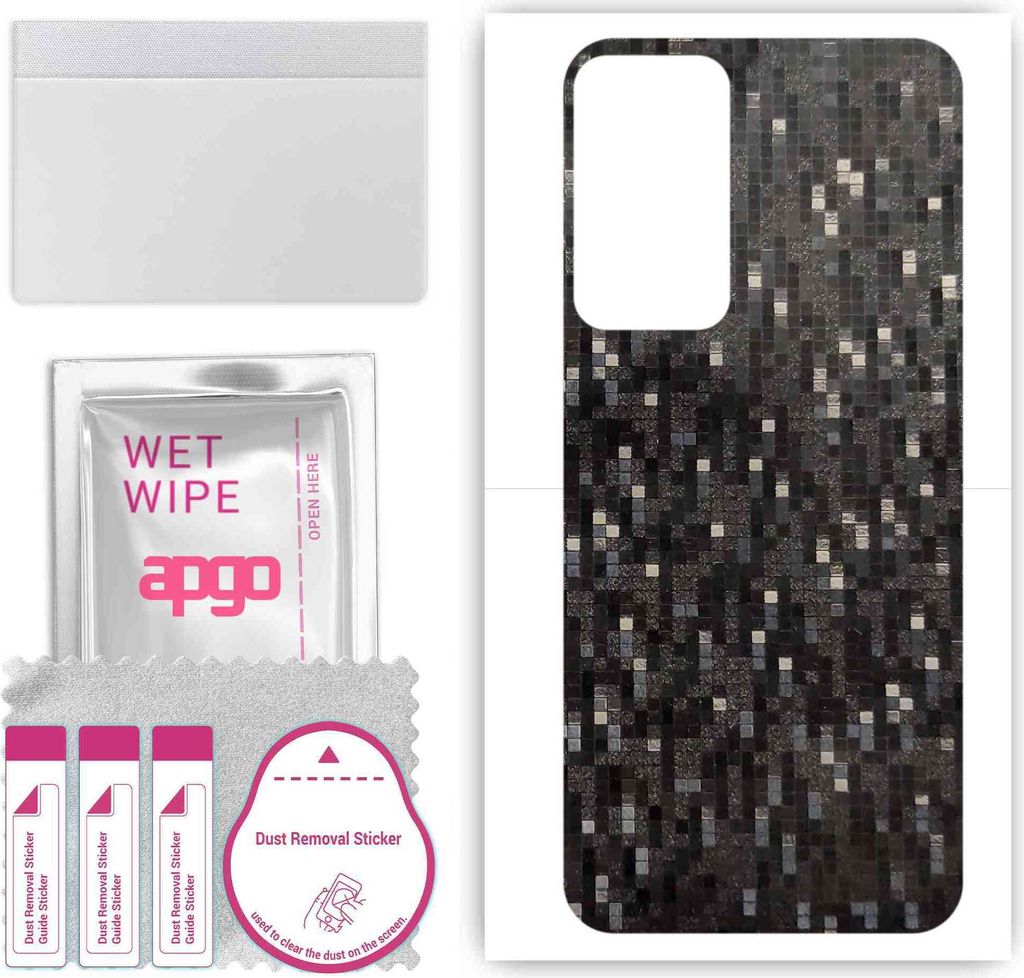apgo Rückseite Schutzfolie, Skin, kompatibel mit Tecno Pop 6 Pro, Hinten Displayschutzfolie aus Vinylfolie, kratzfest, einfache Montage - Carbon B...