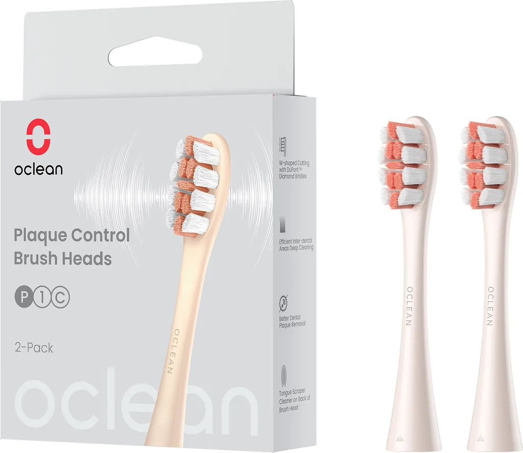 Pack 2 têtes Oclean P1C8 Plaque Control pour brosse à dents X Pro Digital - 5