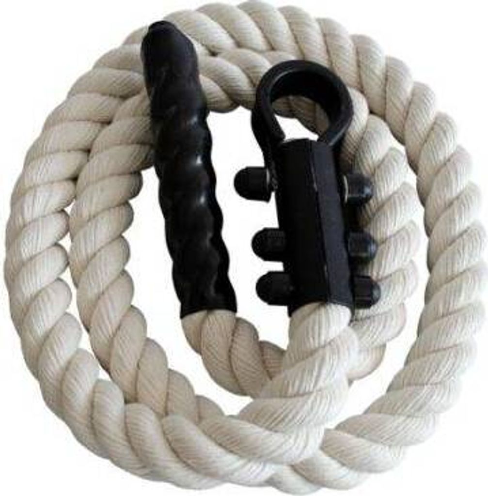 Gymnastikseil 180cm Weiß aus Baumwolle 26mm