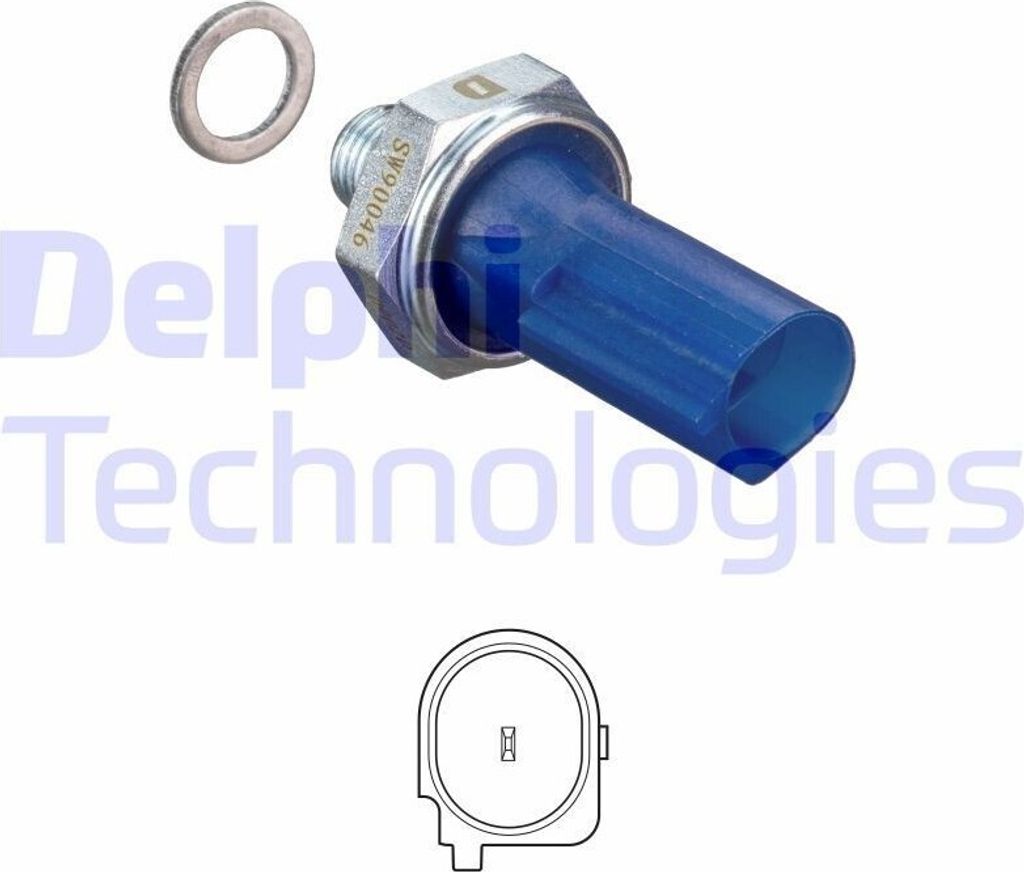 DELPHI SW90046 Öldruckschalter Öldrucksensor für VW Golf VII Schrägheck (5G1, BQ1, BE1, BE2) GOLF VI (5K1) Polo Schrägheck (6R1, 6C1) Passat V...