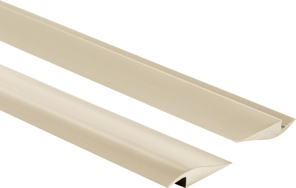 QUEST Flexibles PVC-Auffahrprofil für Fliesen, Teppiche, beige, 200 cm