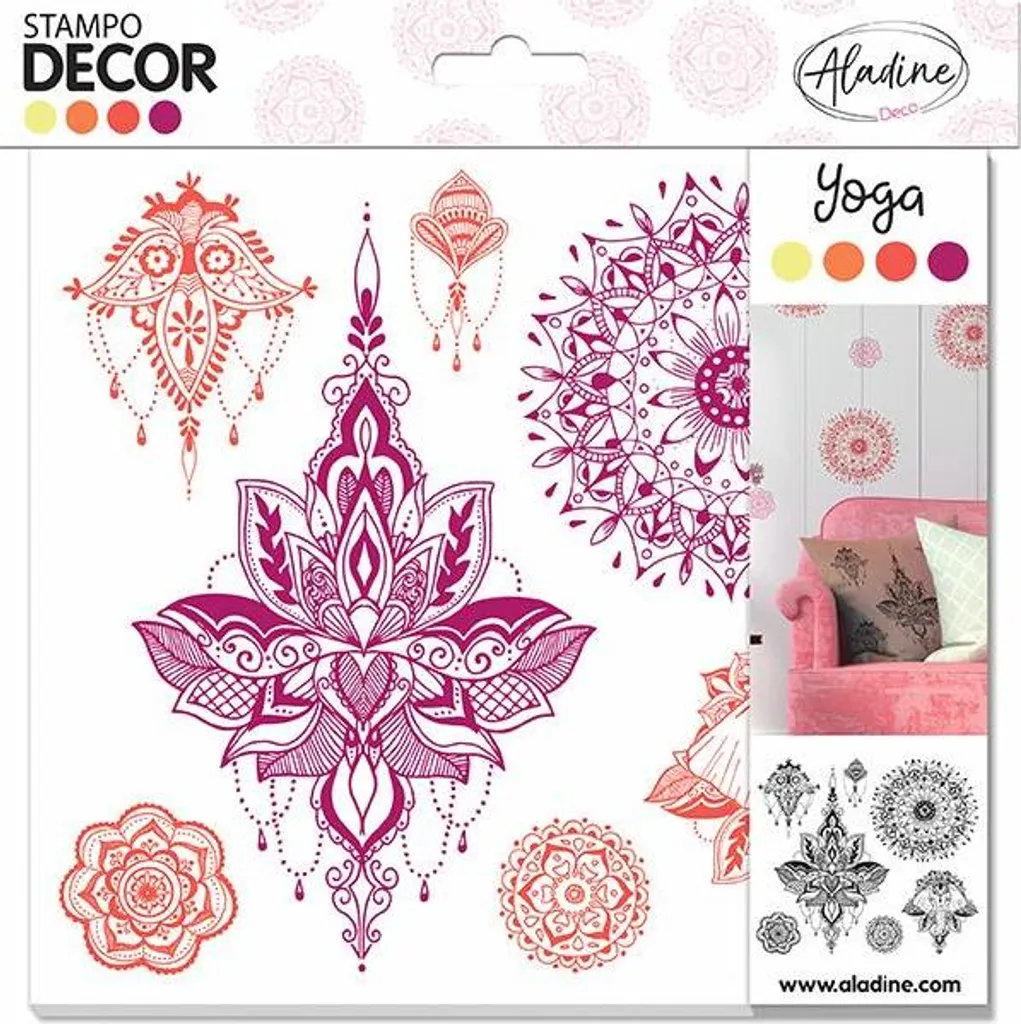 Set de tampons en mousse pour scrapbooking Yoga et détente Mindfulness