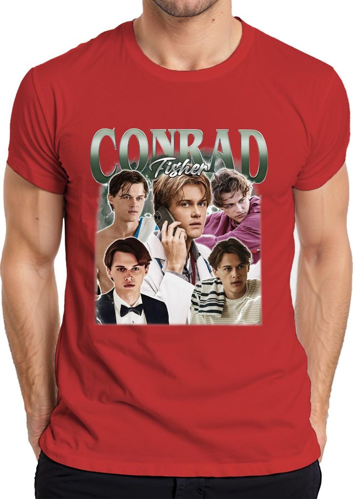 Conrad Fisher 90s Bootleg Summer I Turned Pretty Herren T-Shirt, Rot, 3XL