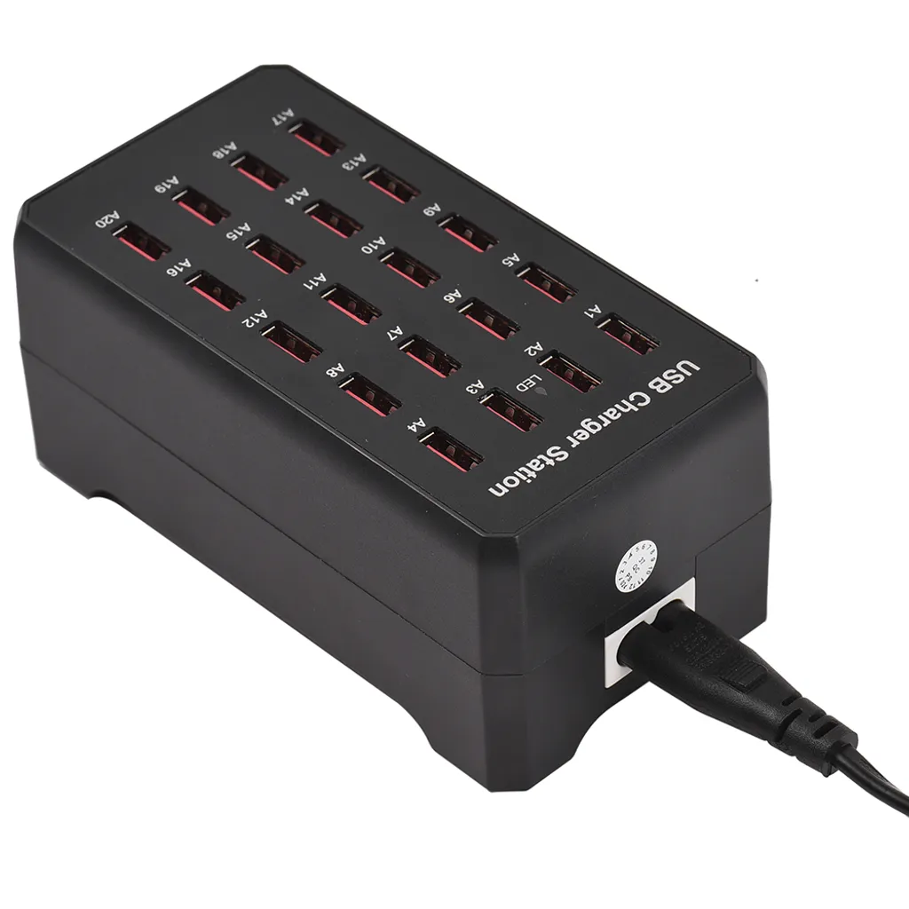 Chargeur USB multi ports 100W pour charger 20 appareils sans risque
