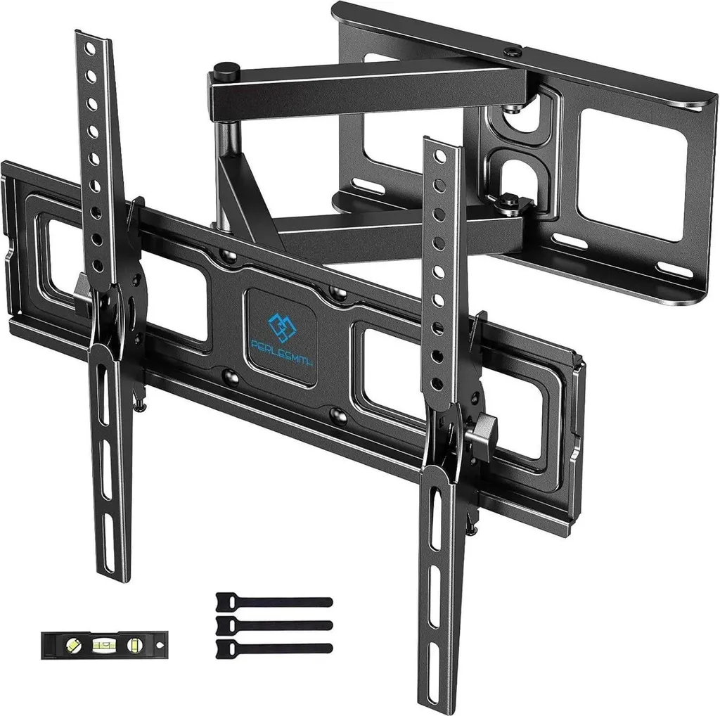 Support TV Mural Inclinable et Pivotant Charge 40kg VESA 400x400mm