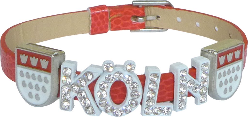 Tolles Armband  Köln Strass rot  Kölner Wappen Schmuck Produktbild 