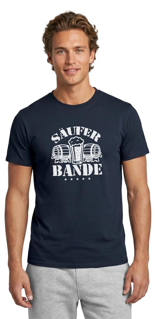 Spreadshirt JGA Männer | Säuferbande Männer T-Shirt, S, Navy