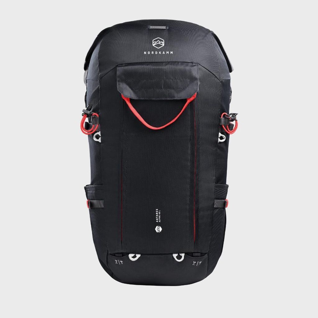 NORDKAMM Wanderrucksack 40L, Rucksack mit Rolltop, Damen, Herren, blau