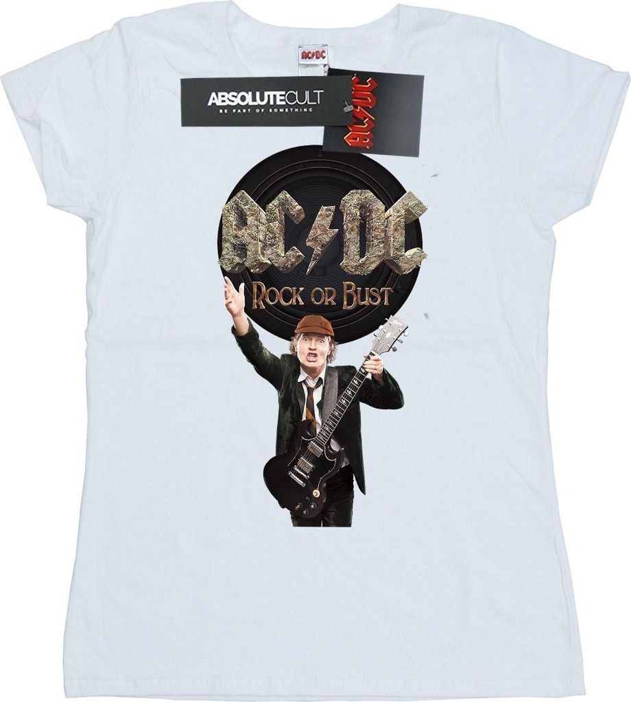 AC/DC - "Rock Or Bust" T-Shirt für Damen BI51231 (L) (Weiß)