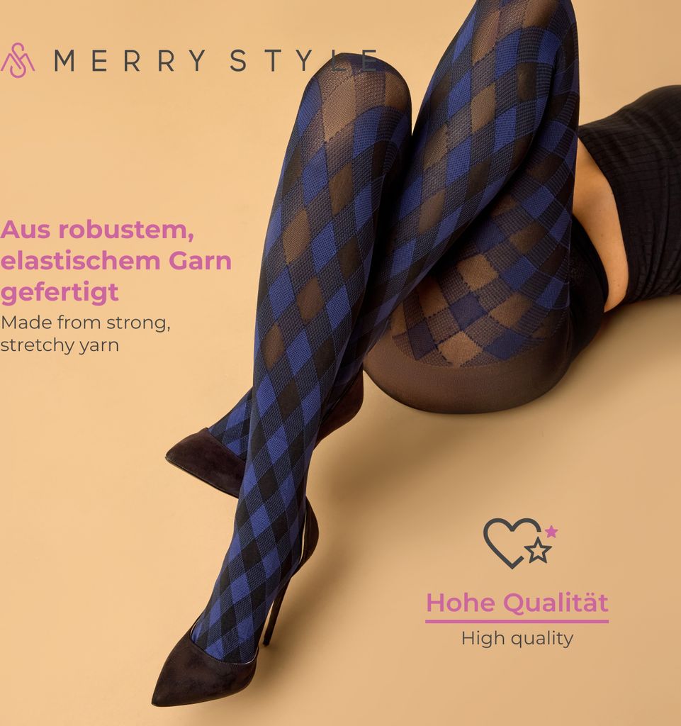 Merry Style Damen Strumpfhose MS 387 | 40 DEN | Mit Lycra & Baumwollzwickel