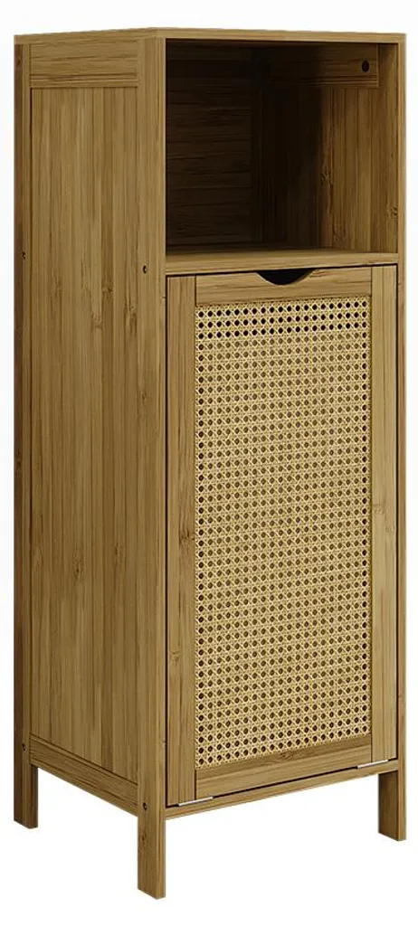 Armoire salle de bain en bambou Vicco Liora 36x98cm design robuste