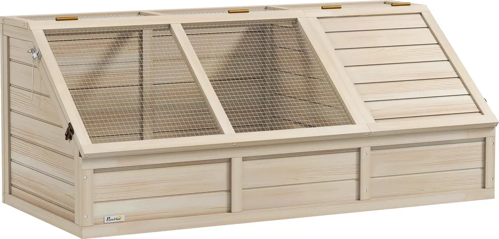 Habitat pour tortue sécurisé en bois - Enclos extérieur anti-prédateur