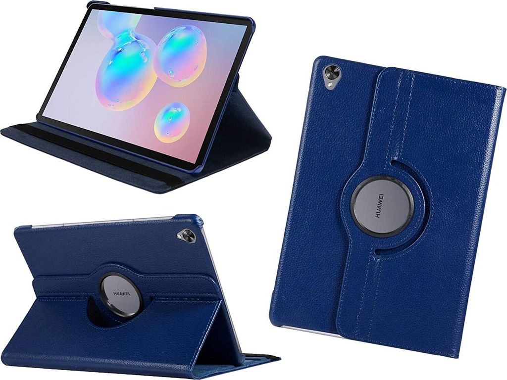 cofi1453 360 Schutz Tablet Cover kompatibel mit HUAWEI MEDIAPAD M6 10.8 ZOLL Tasche Hülle Tabletschale Bumper Case Etui Rotierbar mit Ständer Blau