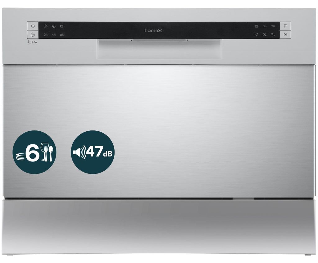 homeX GST6AD-S Tischgeschirrspüler, Mini Geschirrspüler - 6 Produktbild 
