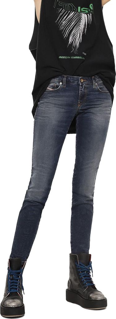 Diesel Gracey-NE 069FG Damen Jeans Hose Joggjeans Slim Skinny