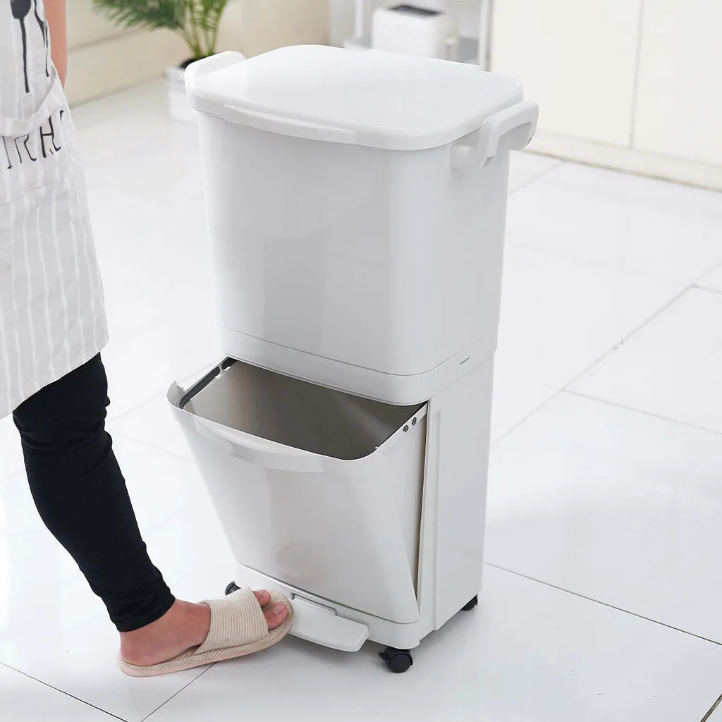 Poubelle tri sélectif Kitchen Move BAT-G3150 Valoris 45L à roulettes