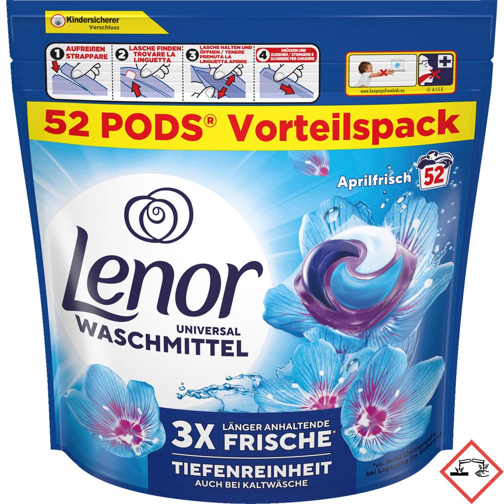 Lenor All-in-1 Pods Aprilfrisch 104WL Produktbild 