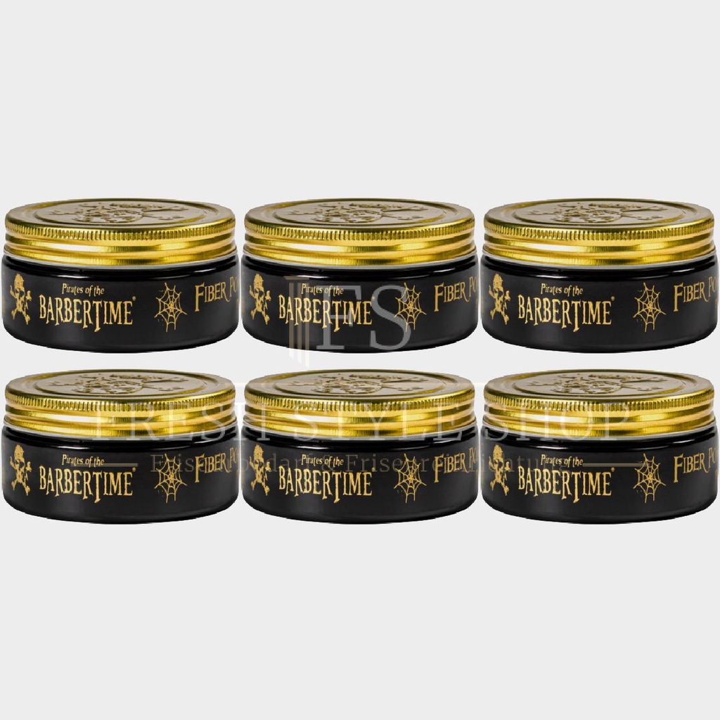 6x BARBERTIME Haarpomade Hair Pomade Styling Pomade 150ml Fiber Pomade