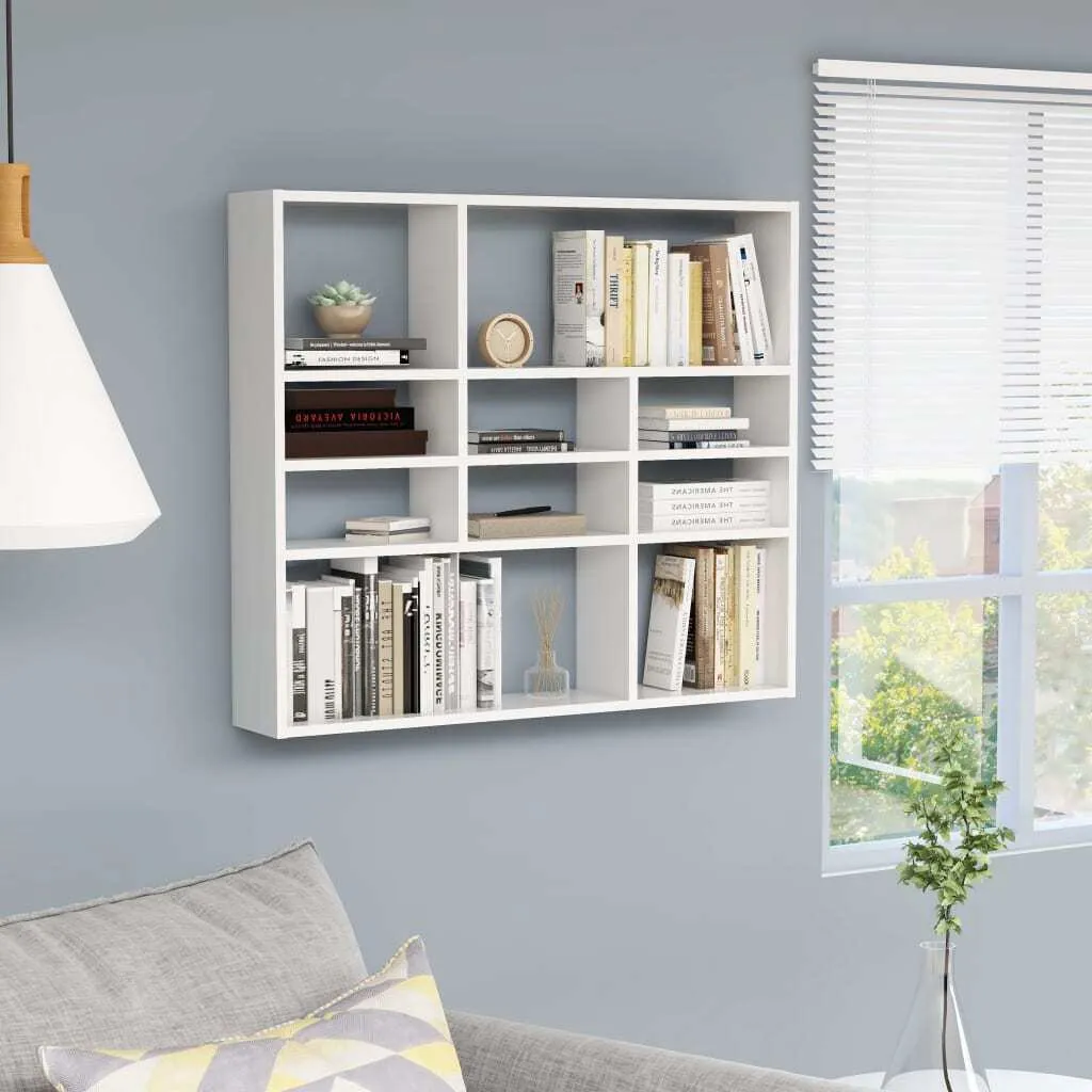 Maison Exclusive Wall Shelf White 90x16x78 | Scaffale Bianco Minimal