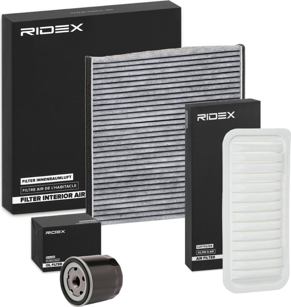 RIDEX Filterset Inspektionspaket Filtersatz für TOYOTA Yaris Schrägheck (P1) Yaris Verso (P2)
