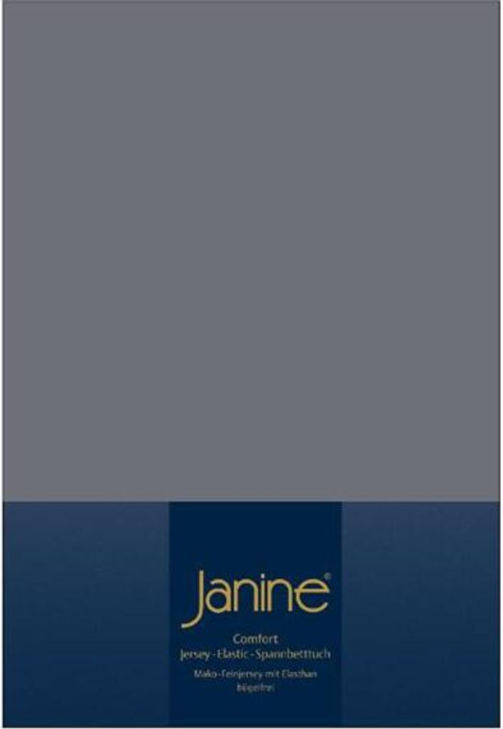 Janine Design Elastic-Jersey Spannbetttuch (für Box-Spring Betten) TOPPER 5001 Farbe opalgrau Größe 200x200 cm