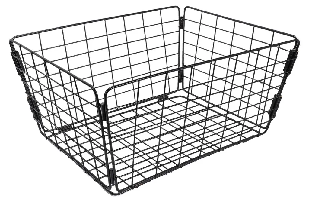 Panier Arrière Métal Robuste Pliable pour Scooter Électrique Courses