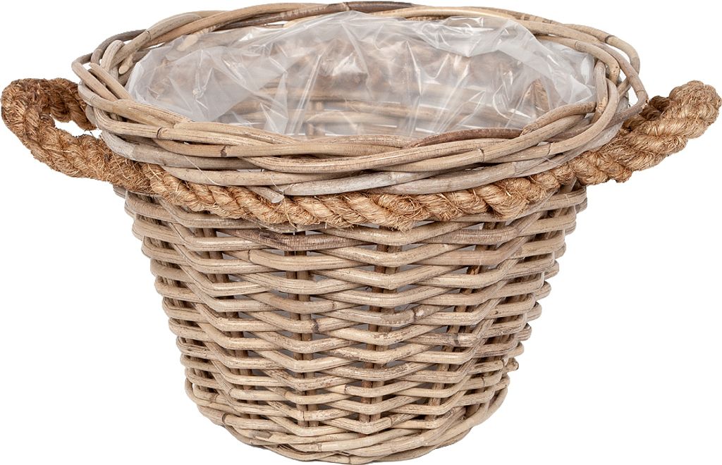 Pflanzkorb VERONA-6 Rund ca. D30cm mit Henkeln Produktbild 