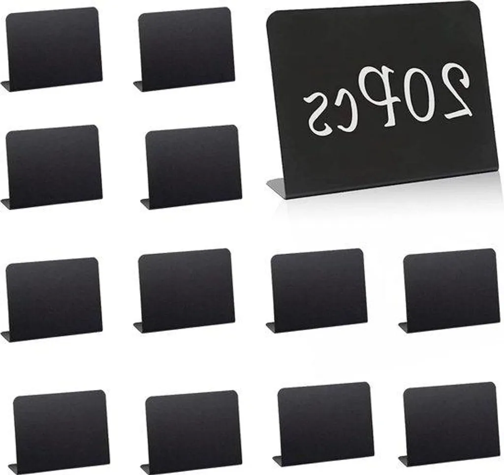 Mini-tables en plastique noires 100 x 75 mm pour buffets et fêtes