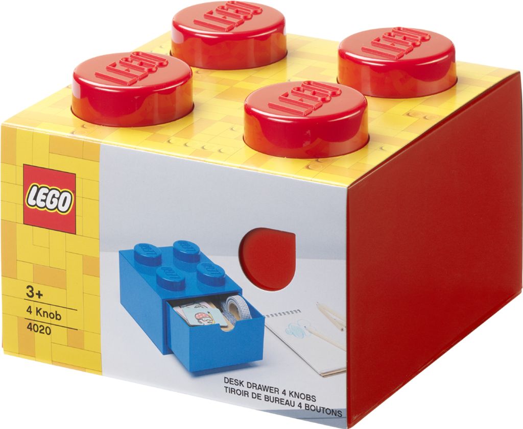 Zásuvka na stôl LEGO so 4 gombíkmi, úložný kontajner so Obrázok produktu 