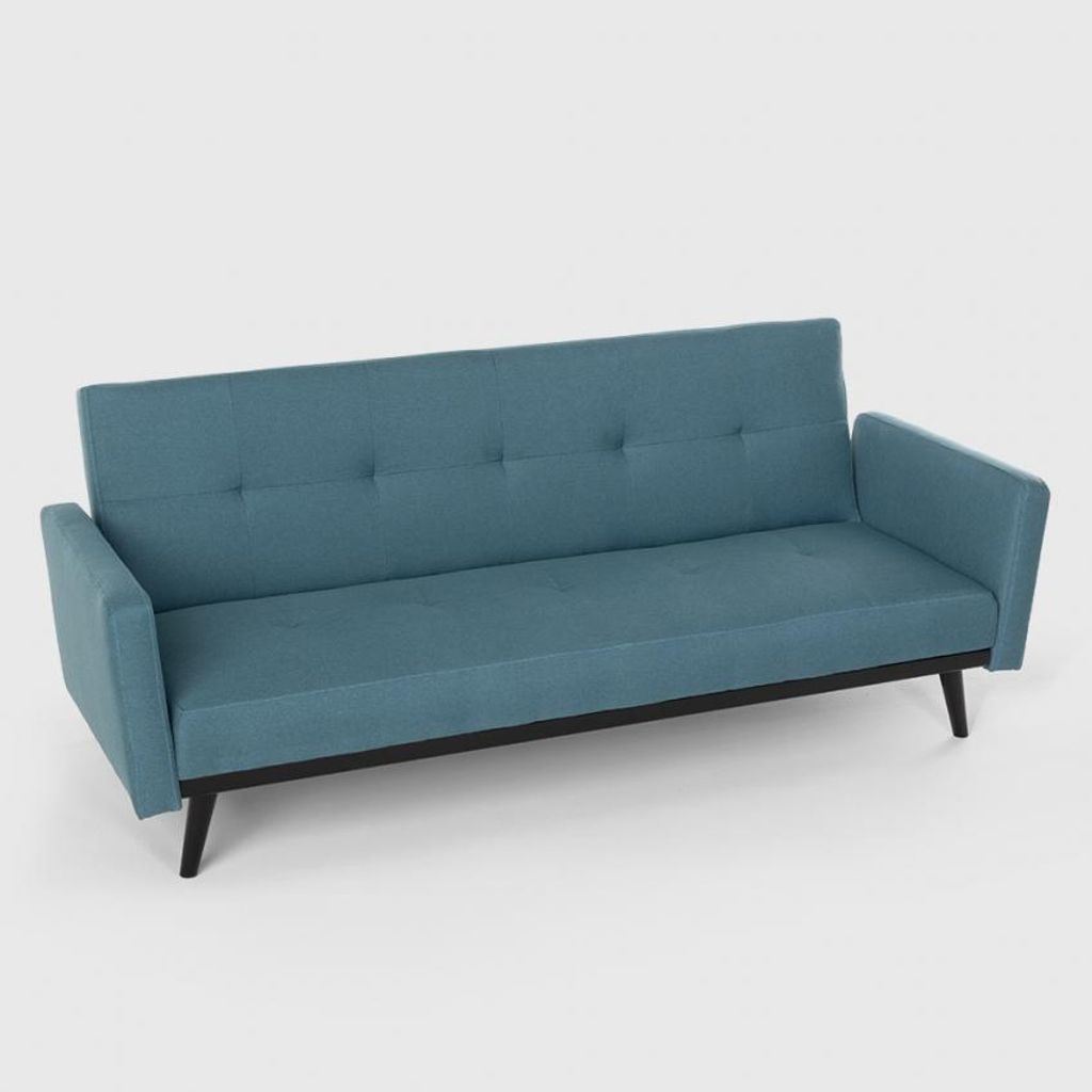 3-Sitzer Liegesofa Stoff Bett clic clac modernes Design Tulum - Blau