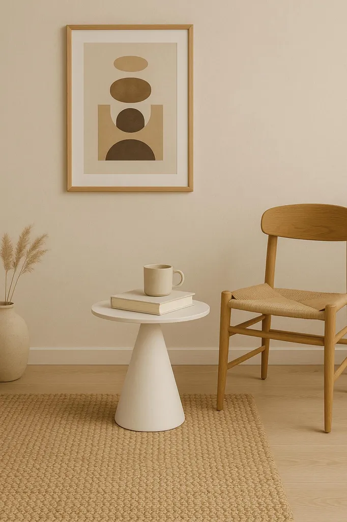 Bout de canapé blanc 40 cm - Table d'appoint idéale pour petits salons - 5