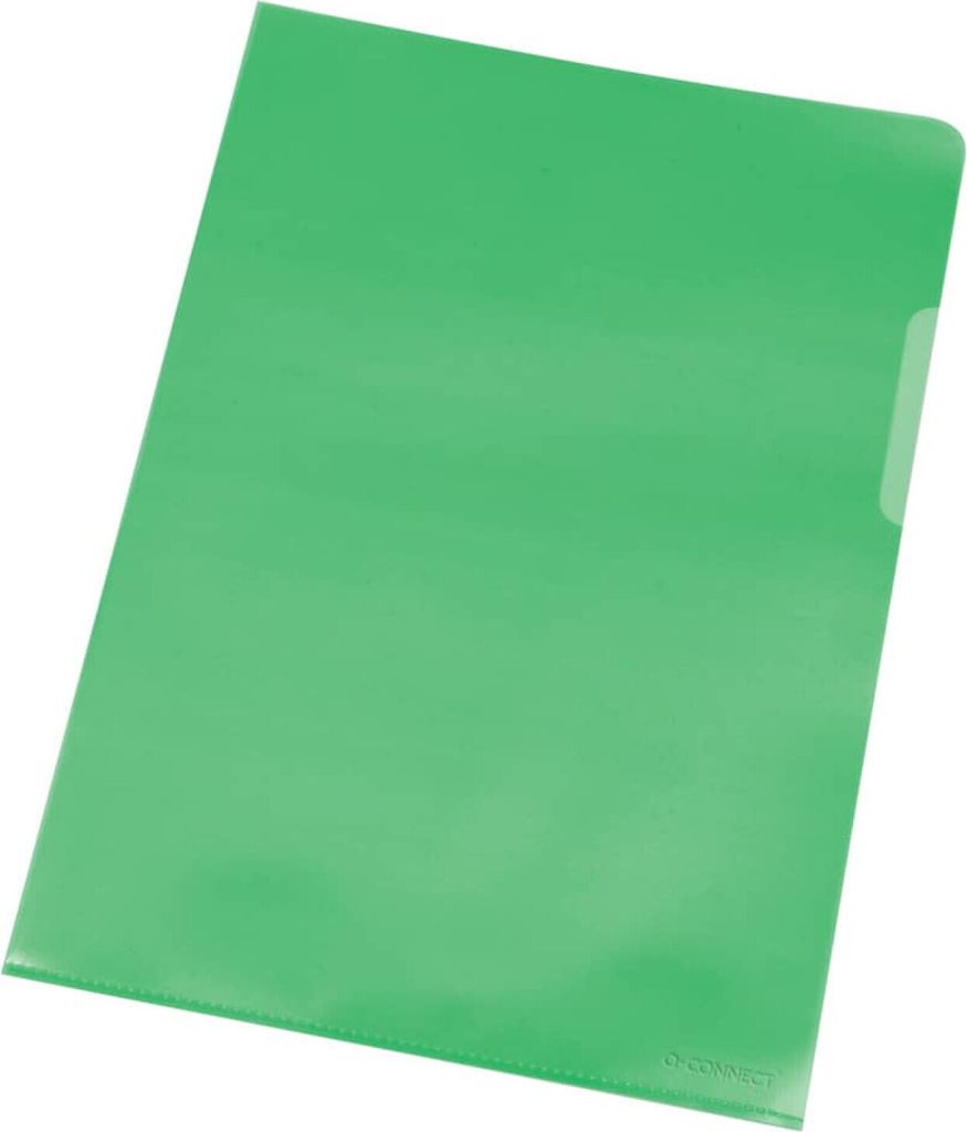 Q-CONNECT - Q-CONNECT L-map, groen, 120 micron, pak van 10 stuks