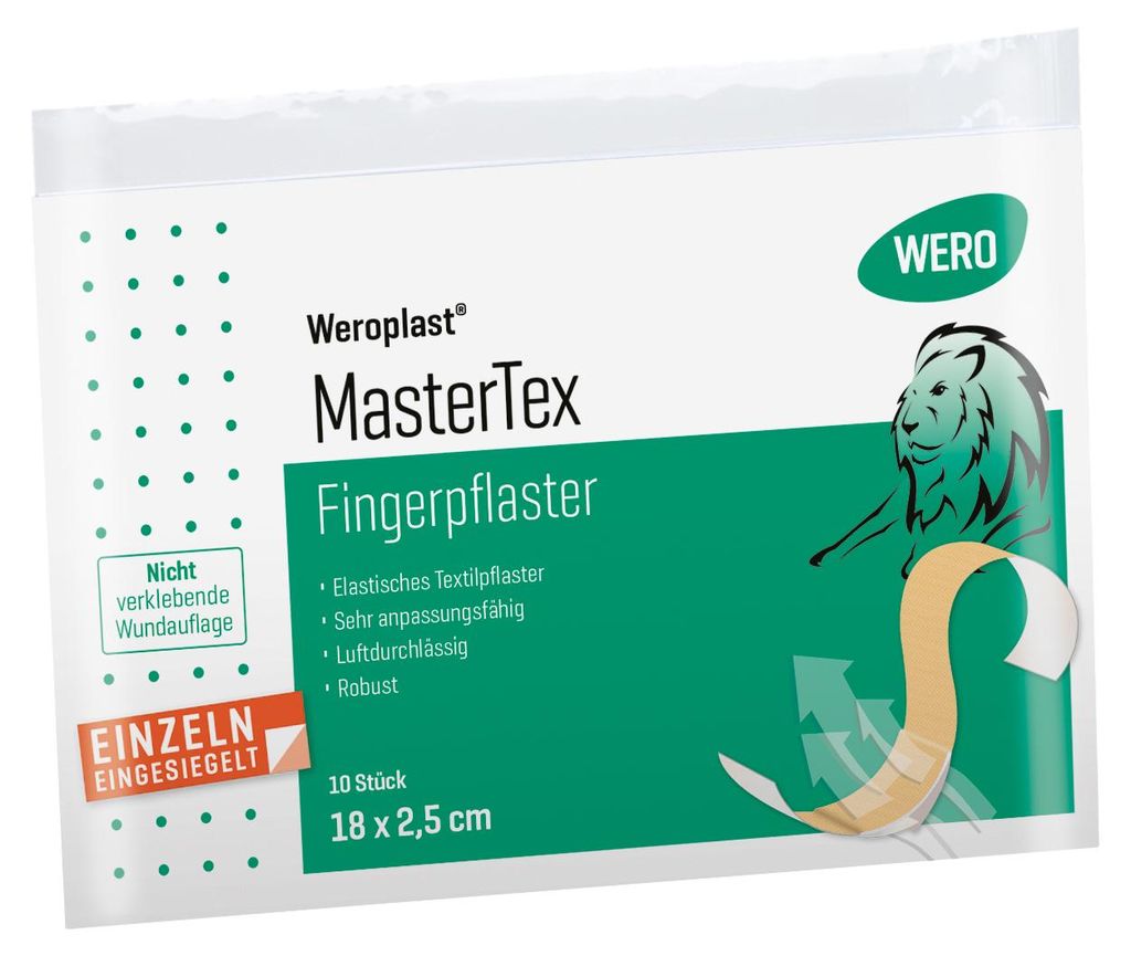 Weroplast MasterTex Fingerpflaster 18 x 2,5 cm, 10 Stk/Pkg Produktbild 