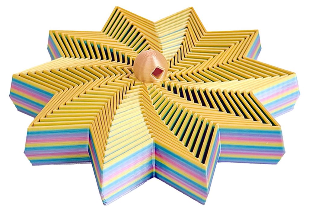 Erweiterter sensorischer Fidget-Stern, wirbelnder Spiralstern, flexibler Drehturm mit Griff zur Stress- und Angstbewältigung, ideal für Zuhause, ...